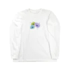 KanaYamaokaのbubbles&flowers ロングスリーブTシャツ