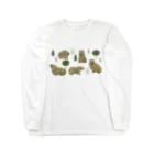 SOMALY【SUZURI店】のカピバラの森 ロングスリーブTシャツ