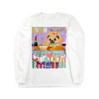 IzumiracleのDog in a wig at a feast! ロングスリーブTシャツ