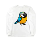 Cody the LovebirdのChubby Bird ルリコンゴウインコ Long Sleeve T-Shirt