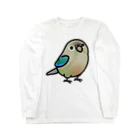 Cody the LovebirdのChubby Bird ウロコインコ ロングスリーブTシャツ