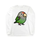 Cody the LovebirdのChubby Bird ハネナガインコ ロングスリーブTシャツ