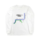 柏洋堂の上野東京ライン (常磐線) 路線図 ロングスリーブTシャツ