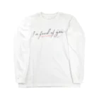 SANKAKU DESIGN STOREのI’m fond of you. / あなたが好きです。black ロングスリーブTシャツ