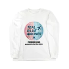 Teal Blue CoffeeのTEAL BLUE AIRLINES Long Sleeve T-Shirt