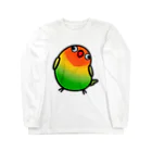 Cody the LovebirdのChubby Bird ルリゴシボタンインコ ロングスリーブTシャツ