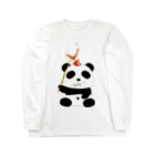 焚き火パンダの焚き火パンダ ロングスリーブTシャツ