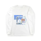 睡眠睡魔の猫サブカル水色 Long Sleeve T-Shirt