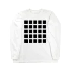 Remarkable Itemsの黒マス黒マス（Optical illusion） Long Sleeve T-Shirt