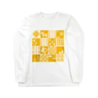 Cicogna（チコーニャ）のpatchwork(yellow) ロングスリーブTシャツ