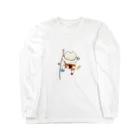 岩と猫のクリップをする猫ちゃん Long Sleeve T-Shirt