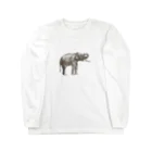 シュールな動物たちのげんきなゾウ Long Sleeve T-Shirt