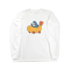 サメ わりとおもいのエビフライレーシングサメ Long Sleeve T-Shirt