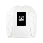 Timmy chan の猫の鳩胸 ロングスリーブTシャツ