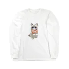 Original CATの【1匹】正面 ロングスリーブTシャツ