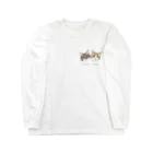 みきぞーん｜保護猫 ミッキー画伯と肉球とおともだちのgyoza&kome Long Sleeve T-Shirt