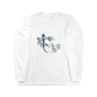 森図鑑の[森図鑑] アオミノウミウシ2匹バージョン Long Sleeve T-Shirt