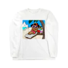 Happy Fun goodsの舞妓ねこバケーション Long Sleeve T-Shirt