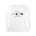 Silvervine Psychedeliqueのシュレーディンガーの猫（黒字） ロングスリーブTシャツ