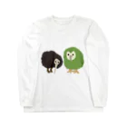 いきものや　のの（別館）のキーウィとカカポ【文字無し】 Long Sleeve T-Shirt