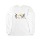 masumi maedaの寄り添う　オカメインコ　 Long Sleeve T-Shirt