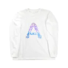 neoacoのAlphabet A -gradation leafs style- Long Sleeve T-Shirt