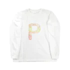 neoacoのAlphabet P -gradation leafs style- ロングスリーブTシャツ