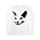 u_niのuni 猫 透過 Long Sleeve T-Shirt