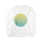 すずめのいろの【日本の伝統色・冬】枯草色〜白群グラデーション　まる Long Sleeve T-Shirt