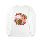 ゆるかわグラデーション＠NonnoDesignLaboのイチゴがいっぱい Long Sleeve T-Shirt