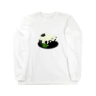 ALFORDのキジシロ猫「もう食べられないニャ」 Long Sleeve T-Shirt