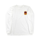 ★SUZURIのTシャツセール開催中！！！☆kg_shopの[☆両面] 次、とまります【視力検査表パロディ】 Long Sleeve T-Shirt