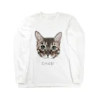 みきぞーん｜保護猫 ミッキー画伯と肉球とおともだちのchabi ロングスリーブTシャツ