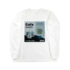 Teal Blue CoffeeのCafe music - Teal Blue Bird - Long Sleeve T-Shirt