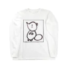 MedelBox™️ の白狸のポンくん(枠入り) ロングスリーブTシャツ