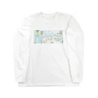 温泉グッズ@ブーさんとキリンの生活の猫の温泉（カラー） Long Sleeve T-Shirt