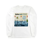 Teal Blue CoffeeのCafe music - Meeting place - ロングスリーブTシャツ