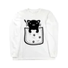 AURA_HYSTERICAのCat_in_the_Pocket ロングスリーブTシャツ