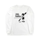 CK & outdoorマガジン店のガールパドラー　白黒 Long Sleeve T-Shirt