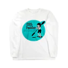 CK & outdoorマガジン店のガールパドラー裏背景青タイプ Long Sleeve T-Shirt