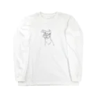 イノカ・ワイガワの重力に負けるモモ　飼い主の絵 Long Sleeve T-Shirt