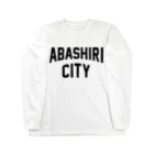 JIMOTOE Wear Local Japanの網走市 ABASHIRI CITY ロングスリーブTシャツ