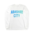 JIMOTOE Wear Local Japanの網走市 ABASHIRI CITY ロングスリーブTシャツ