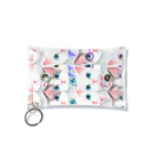 NORIMA'S SHOP のおしゃれなメガネをかけた猫たちのイラスト Mini Clear Multipurpose Case