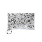 momokoharadaの黒い線画の花柄 Mini Clear Multipurpose Case