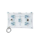 momo shopのTeddy (Blue) Mini Clear Multipurpose Case