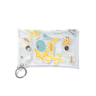 ＋kohのハリネズミくん花ちらし Mini Clear Multipurpose Case