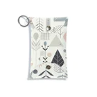 Green__teaのScandinavian Pattern_Leaves Mini Clear Multipurpose Case