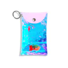 NEON LIGHT STARSの胸に金魚鉢を抱える Mini Clear Multipurpose Case