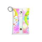 どるちぇ＊うさぎの《ハロウィン》02＊アリスうさぎ＊虹色背景ver. Mini Clear Multipurpose Case